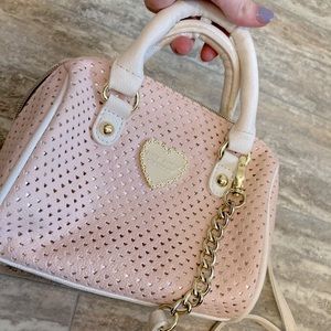 Betsey Johnson luv betsey pink heart crossbody